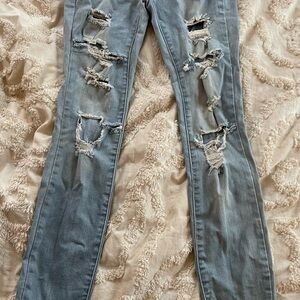 PacSun Light Blue Distressed Skinny Jeans